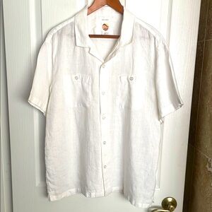 C & C California - White Linen Short Sleeve Shirt